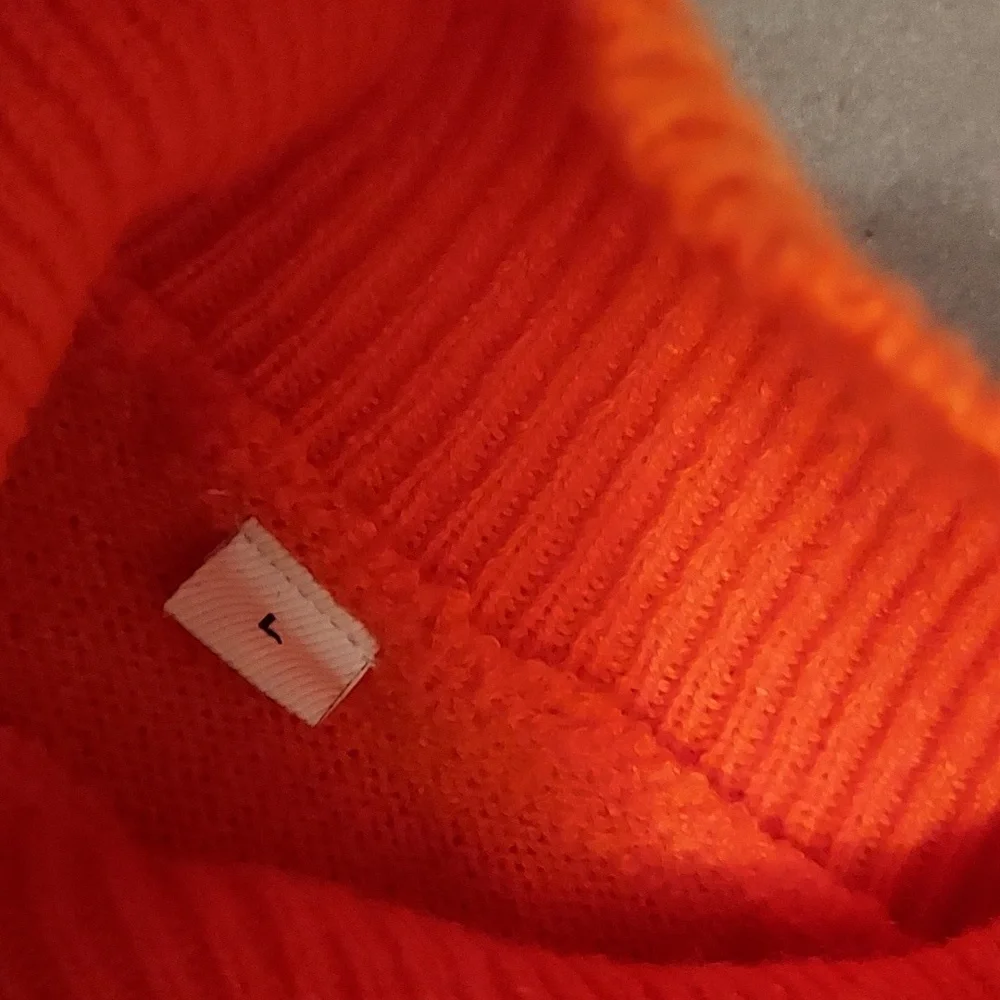 Orange Mock Neck Turtleneck Sweater Long Sleeve Size L